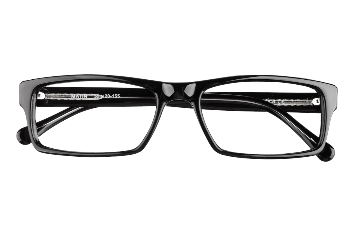 Matin black mens eyeglasses