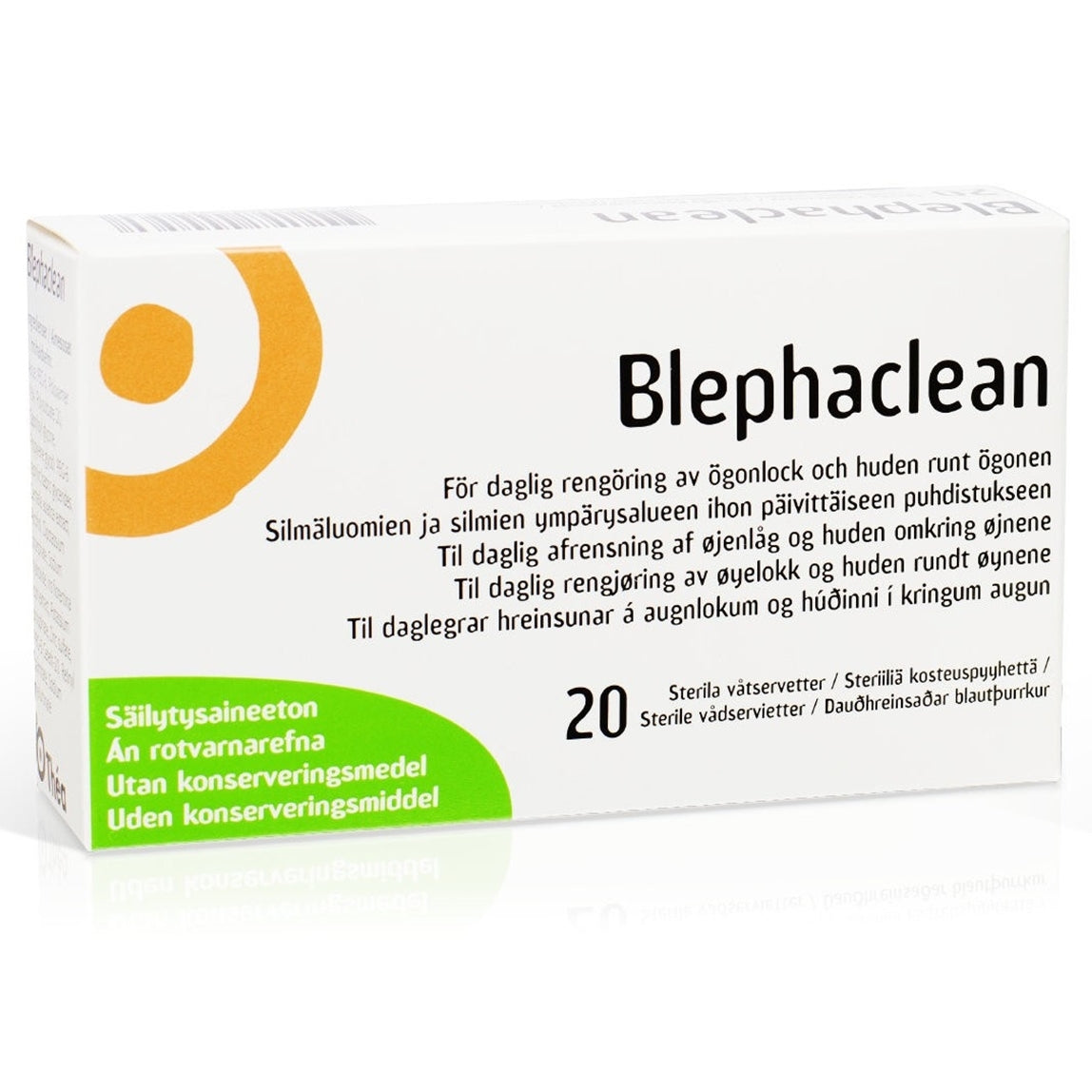 Blephaclean niisutatud lapid silmalaugude hügieeniks 20tk